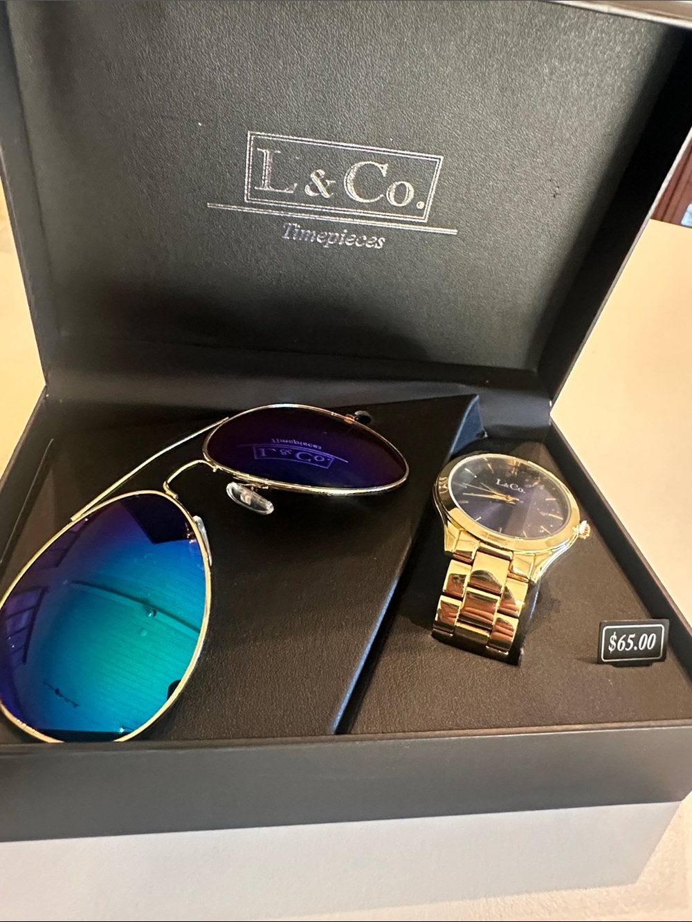 Men's gift set - glasses and watch